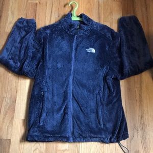 Purple The North Face furry fleece zip up